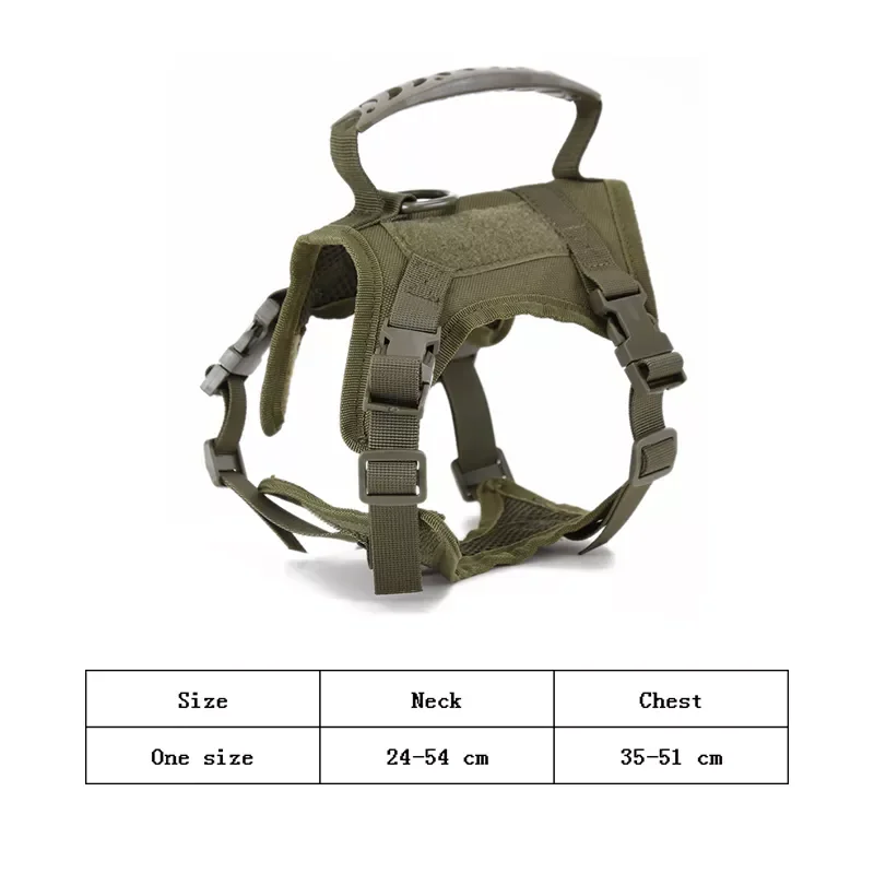 

Hot Military Tactical Cat Dog Harness Vest Collar Nylon 600D Breathable Adjustable Chest Strap Training Walking Safety Puppy