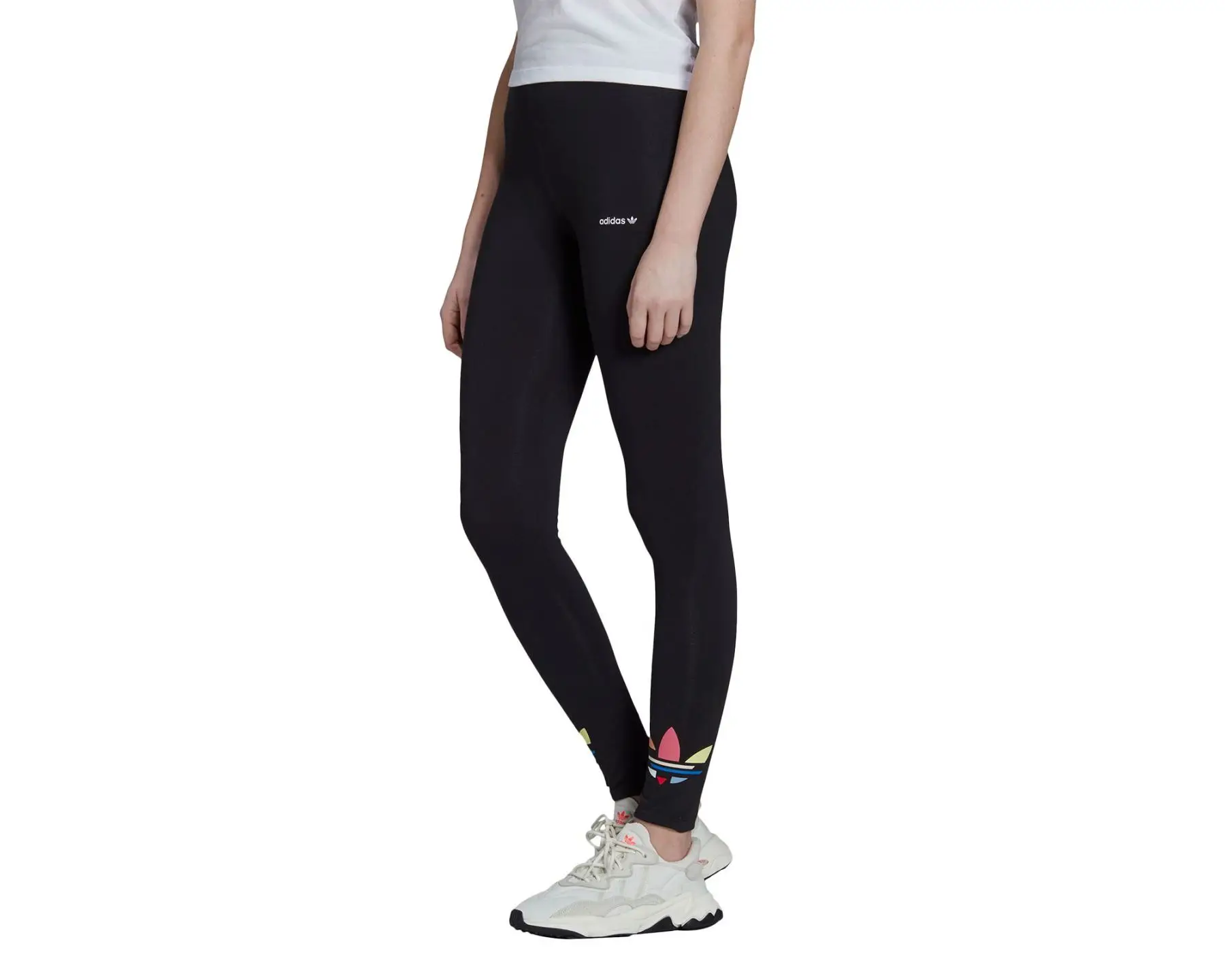 Adidas Original Women's Training Tights Black Color with High Cotton Content and High Waist Extra Comfort Sport Walking Yoga