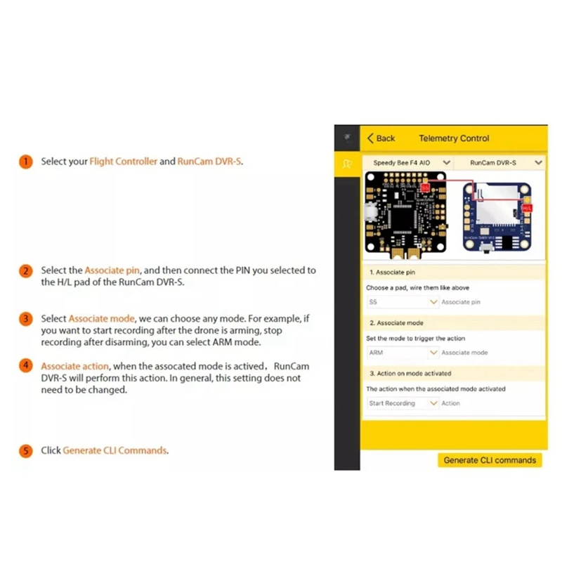Мини FPV DVR записывающее устройство Видео Аудио M2 отверстие для гоночного дрона