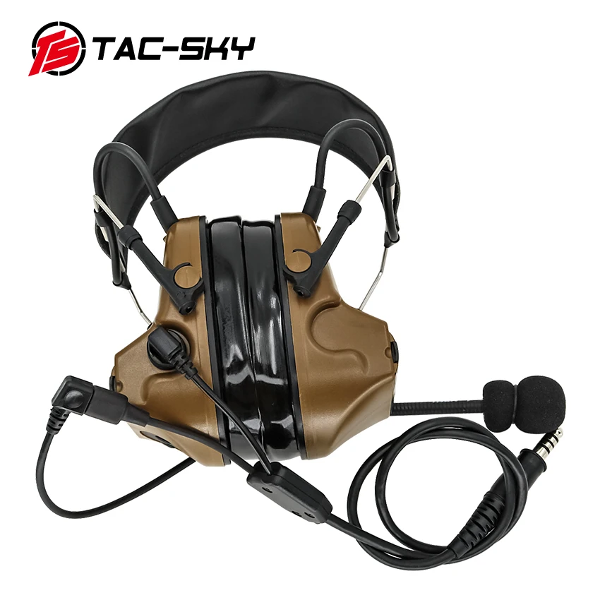 TAC-SKY Tactical Headset  Y-line kit Equipped With U94 PTT Adapter And Comtac Headset Microphone Suitable For Comtac Headset