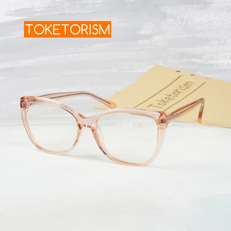 

Toketorism Fashion Female Transparent Glasses Blue Light Blocking Eyeglasses for Women Prescription Frames 5002
