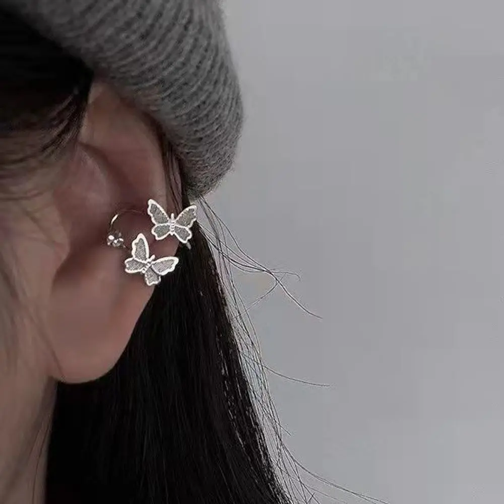 

Korean Style Earrings Jewelry Gifts No Piercing Fairy Butterfly Women Clip Earrings Cartilage Ear Clips Ear Cuff