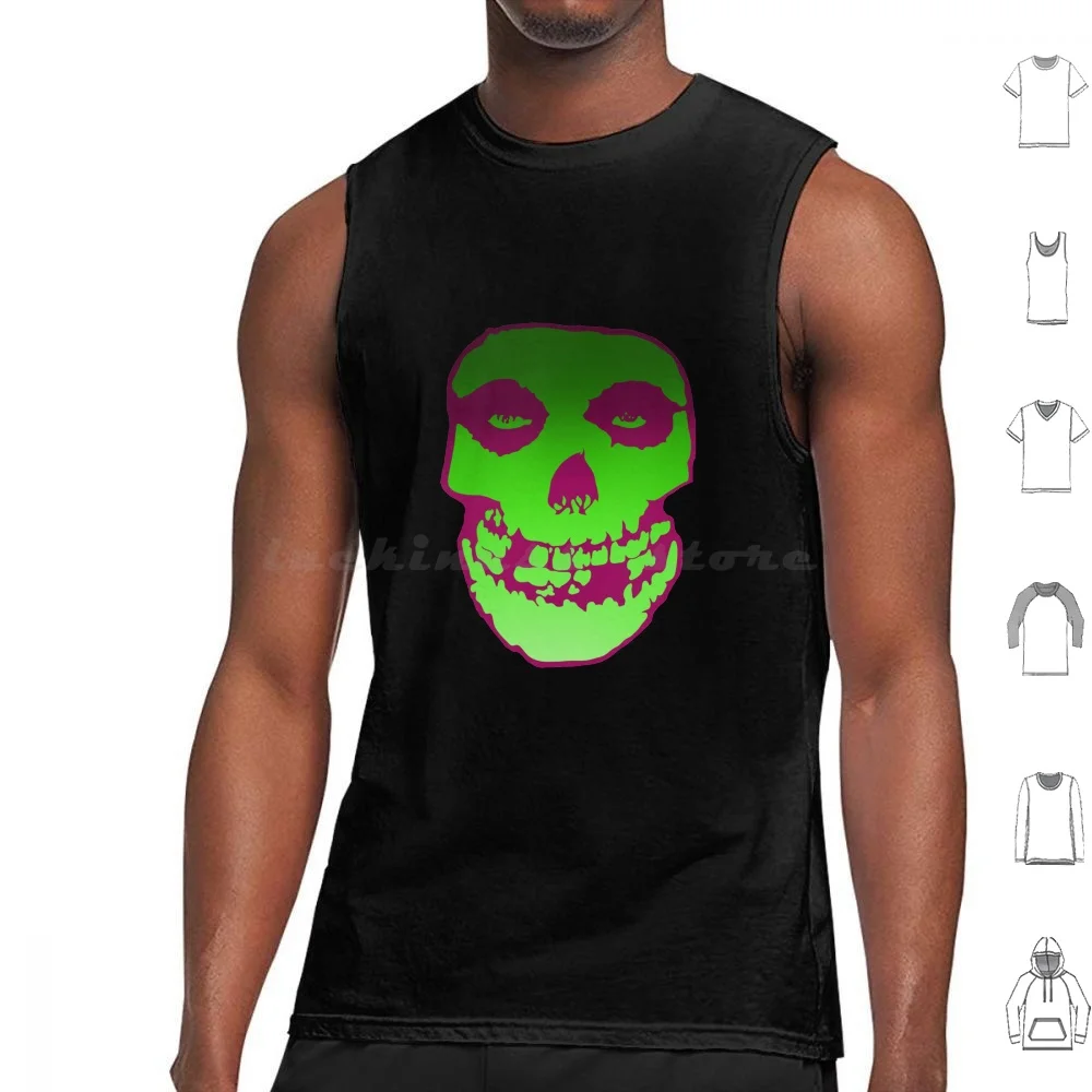 

Glowing Tank Tops Vest Sleeveless The Punk Punk Metal Heavy Metal Music Band Skull Horror Scary Spooky Emo Goth Gothic