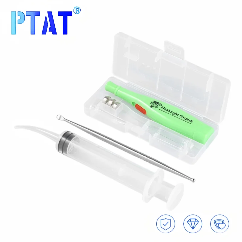 

Tonsil Stone Remover Tool LED Light Earpick Stainless Steel Earwax Remover 3 Tips lrrigator Clean Ear Care Wax Cleaning Tools