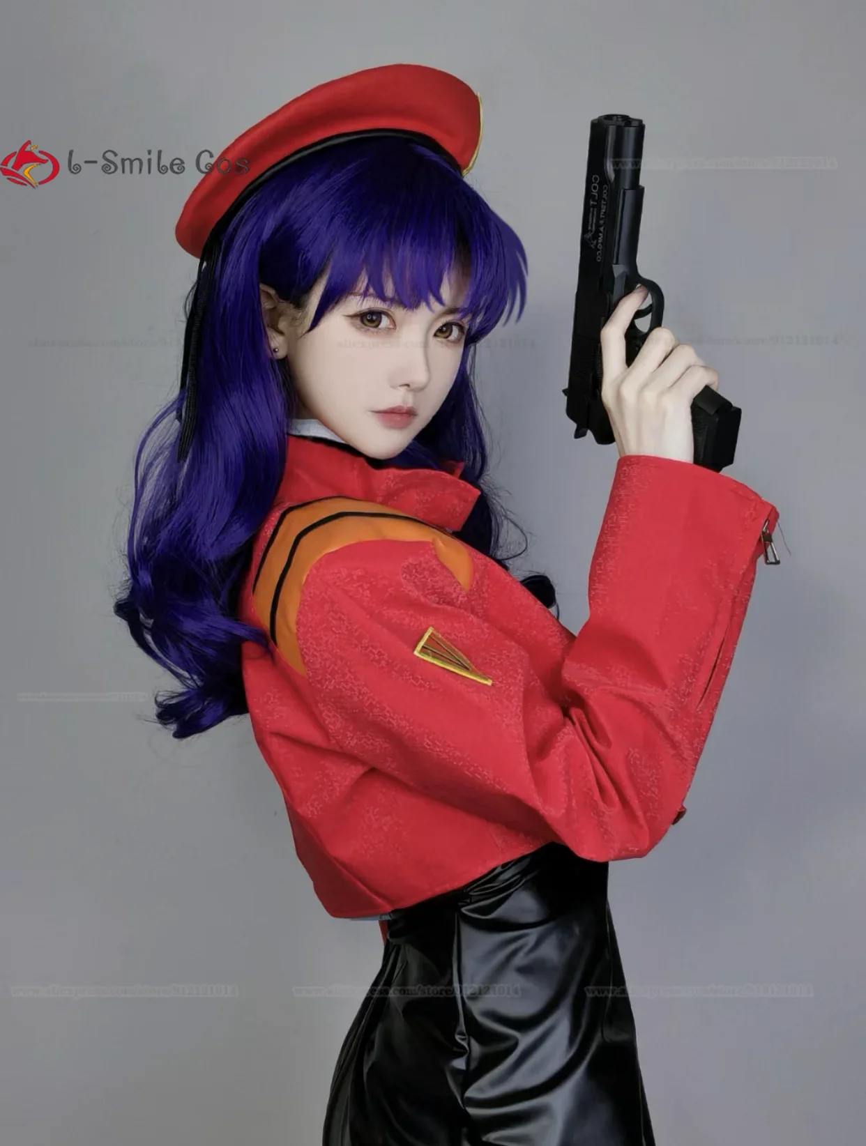 Темно-фиолетовый парик Мисато Кацураги EVA для косплея