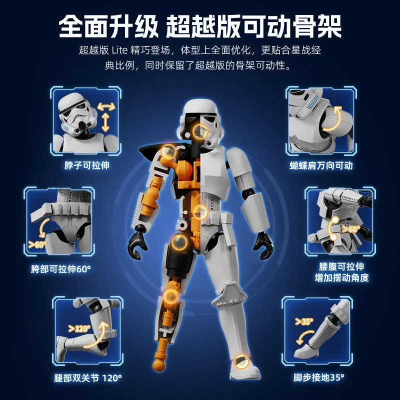 Фото Серия фигурок BLOKEES Star Wars: Beyond Edition — Мандалорец и Грогу, имперский штурмовик, сборная модель, игрушка, подарок №2