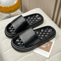 black slippers for men summer indoor and outdoor house washable bedroom sandals women flats shoes cloud slides flip flops beach