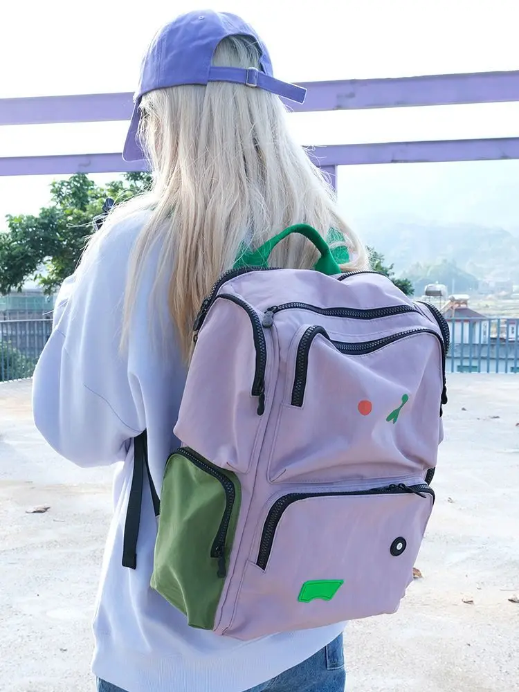 Женский нейлоновый рюкзак корейский модный большой легкий Школьный