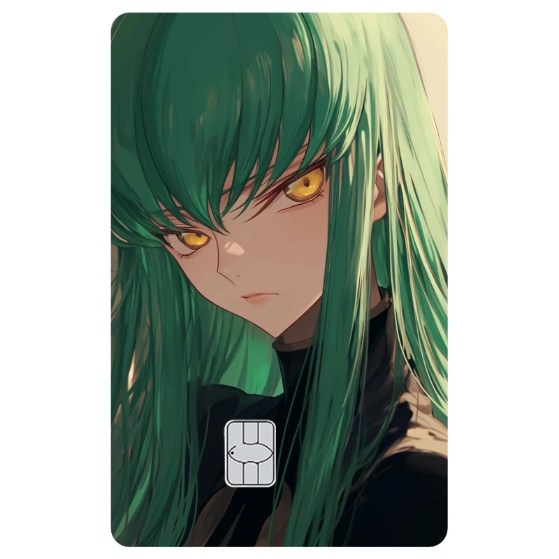 Фото Наклейка-скин для кредитной карты JP Anime CODE GEASS C.C. Наклейки для украшения банковских карт VISA, JCB, AMEX, MasterCard и других IC-карт №4