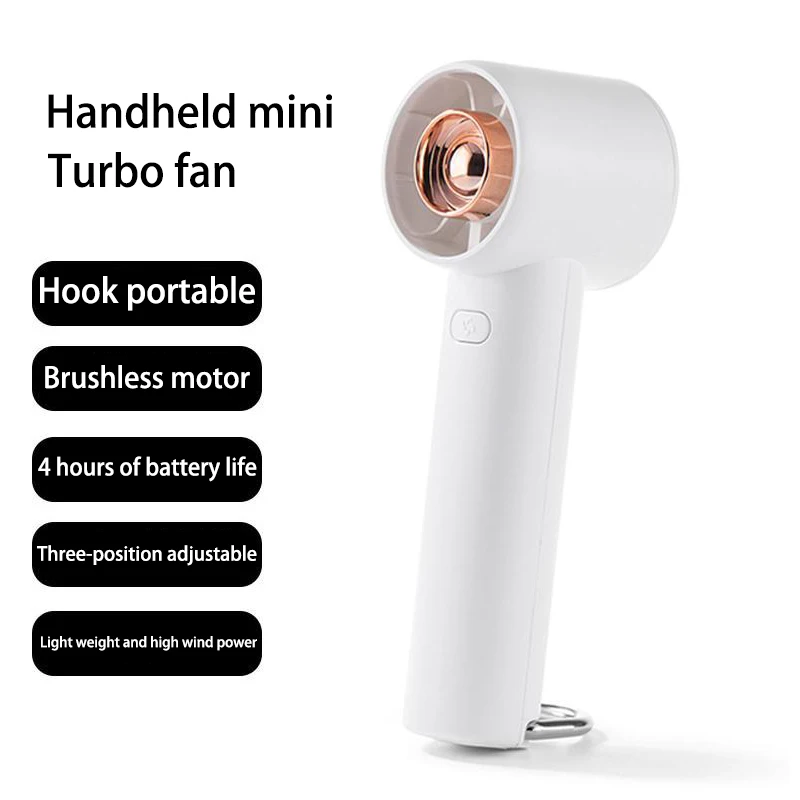 

Design Portable Personal Portable Hand Turbo Powerful Fan Design Handheld Rechargeable Mini Wind Fan Unique Fan With Hook