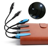 portable mini clip on led book light adjustment flexible bright led night light eye protection travel reading book lamp