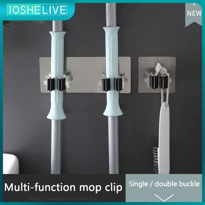 

Suction Hanging Pipe Broom Hook Domestic Mop Finisher Brush Broom Hanger High Quality Storage Rack Kitchen Bathroom Storage 1pcs