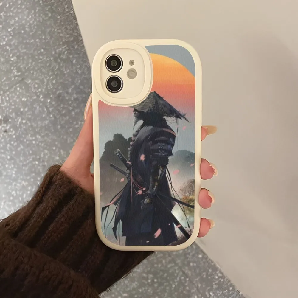 Japan Samurai Red Sun Phone Case Hard Leather For IPhone 14 13 12 Mini 11 14 Pro Max Xs X Xr 7 8 Plus 6 6s