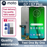 6 24 original display for motorola moto g7 plus lcd touch screen digitizer assembly replaceable for moto g7 xt1962 lcd display