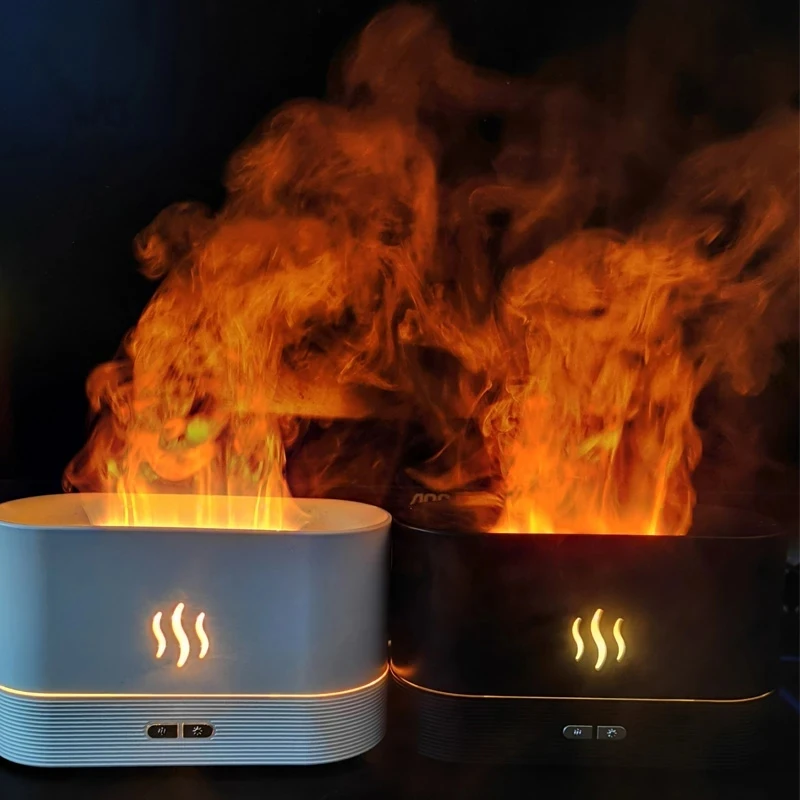 

Air Humidifier Flavoring Essential Oil Aromatherapy Diffuser Electronic Evaporator Vaporizer Simulated Flame Lamp Humidifiers