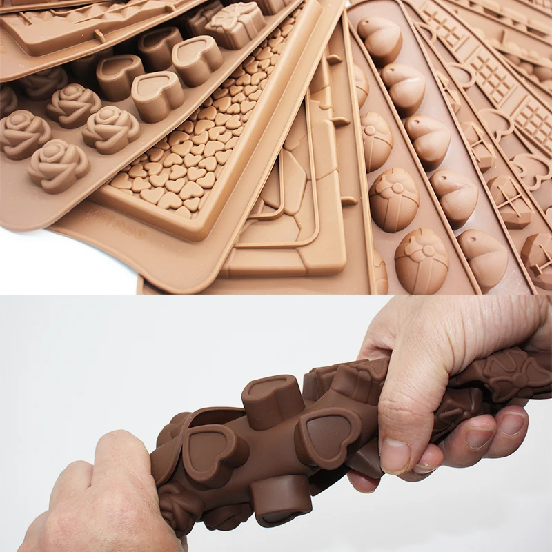 Шоколадная форма в форме сердца силиконовая с мультяшной пентаграммой подходит