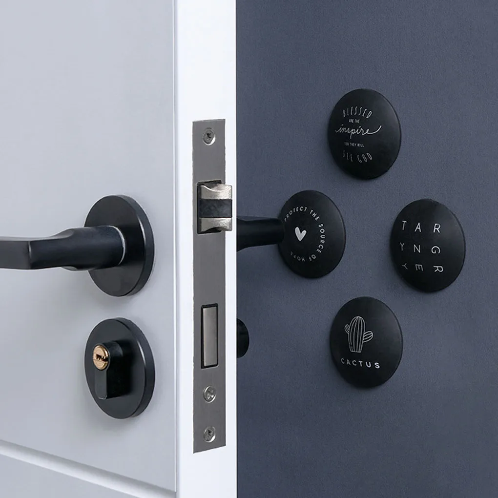 

4pcs Door Lock Protector TPR Doorknob Protective Shockproof Mat Pad Door Handle Collision Proof Pad