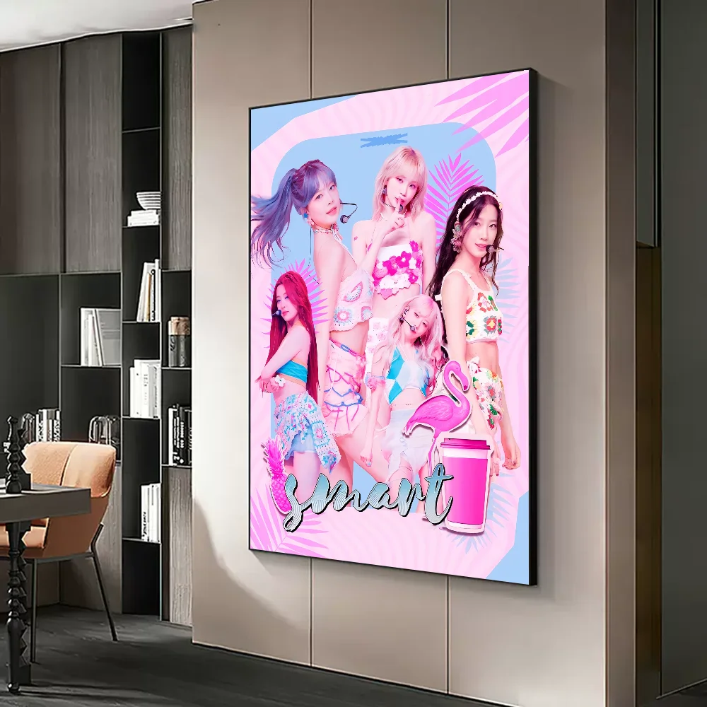 Kpop LE-SSERAFIM Девушка Классические винтажные постеры Decoracion Живопись Настенное