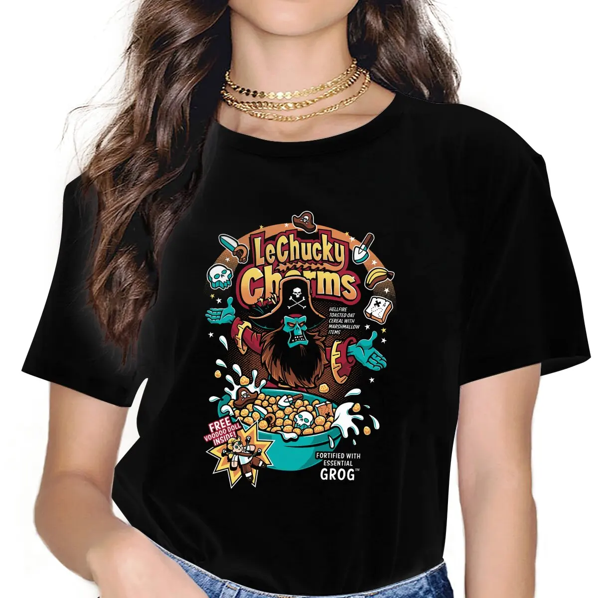 

Monkey Island Le Chucky Charms Tshirt Homme Women's Tees Unisex Blusas T Shirt For Women