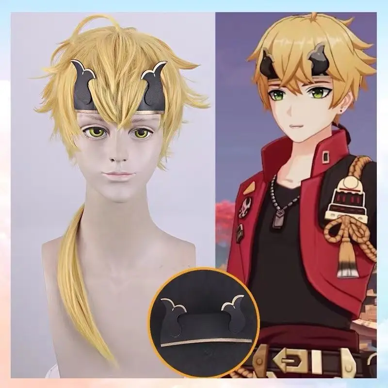 

Genshin Impact Thoma Lady Cos Props Hairstyle Hairpins Women Copslay Hair Headwear Accessories Wig Hair Band