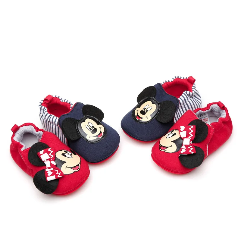 

Disney soft bottom baby shoes preschool toddler shoes boys and girls cartoon Mickey infants cartoon floor home shoes