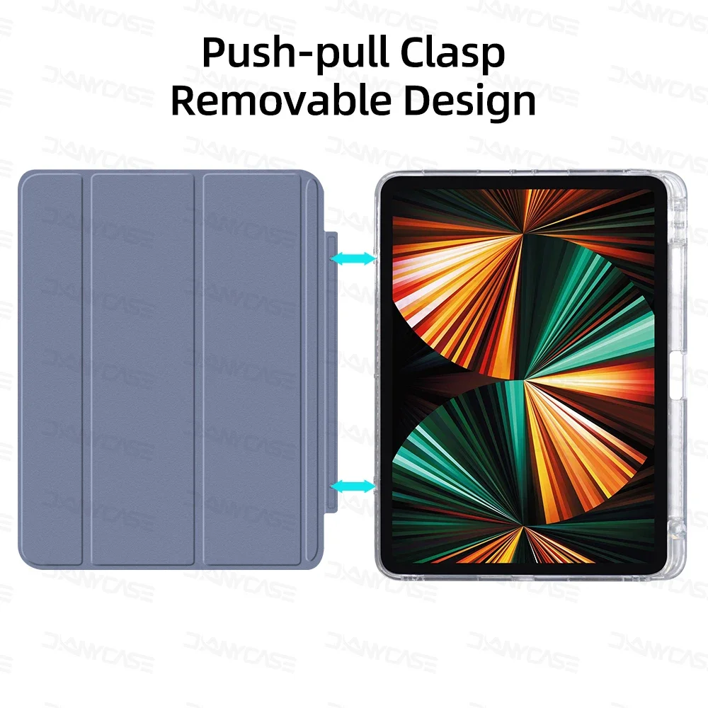 Для iPad 10 поколения Φ 2024 Pro 11 M4 Air 11/13 M2 съемный чехол для планшета 7/8/9th 2 5/6th Air2 9 7 со