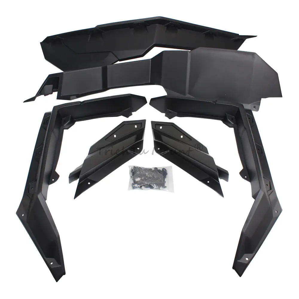 Фото Для Can-Am Maverick X3 Max DS RS XRS XRC XMR Turbo RR 17-2024: Передние и задние расширители колесных арок (брызговики) для UTV # 71500297 №5
