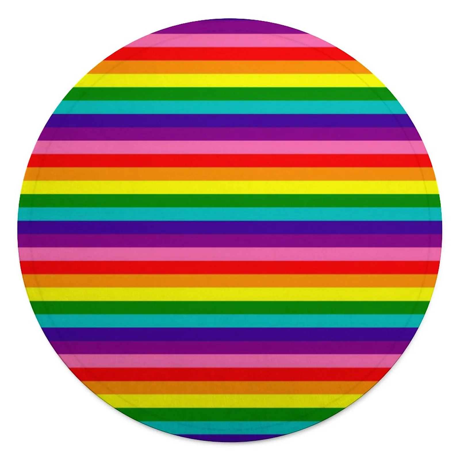 

Rainbow Pride Flag Blanket LGBT Colorful Stripes Soft Cheap Round Bedspread Novelty Fleece Picnic Blanket