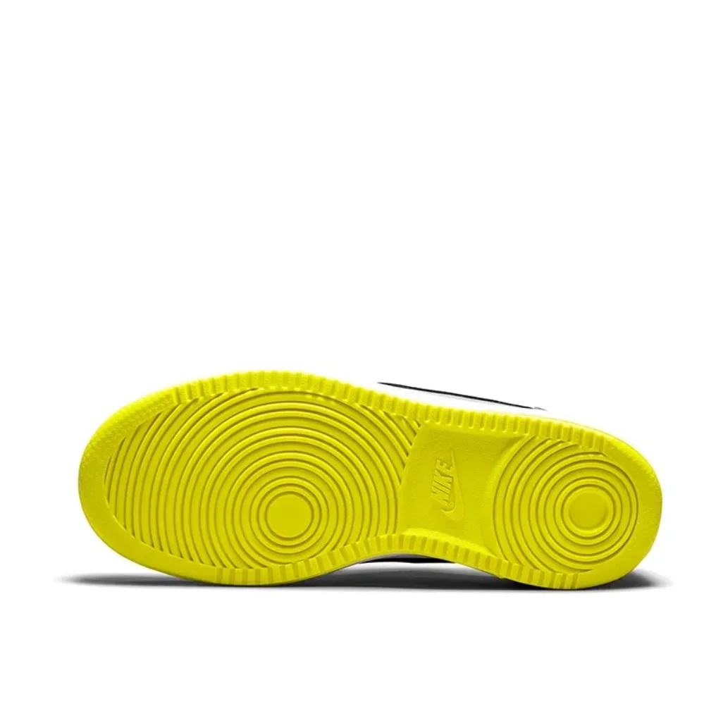 Nike Court Borough Low Износостойкие детские кроссовки Серый Белый Желтый