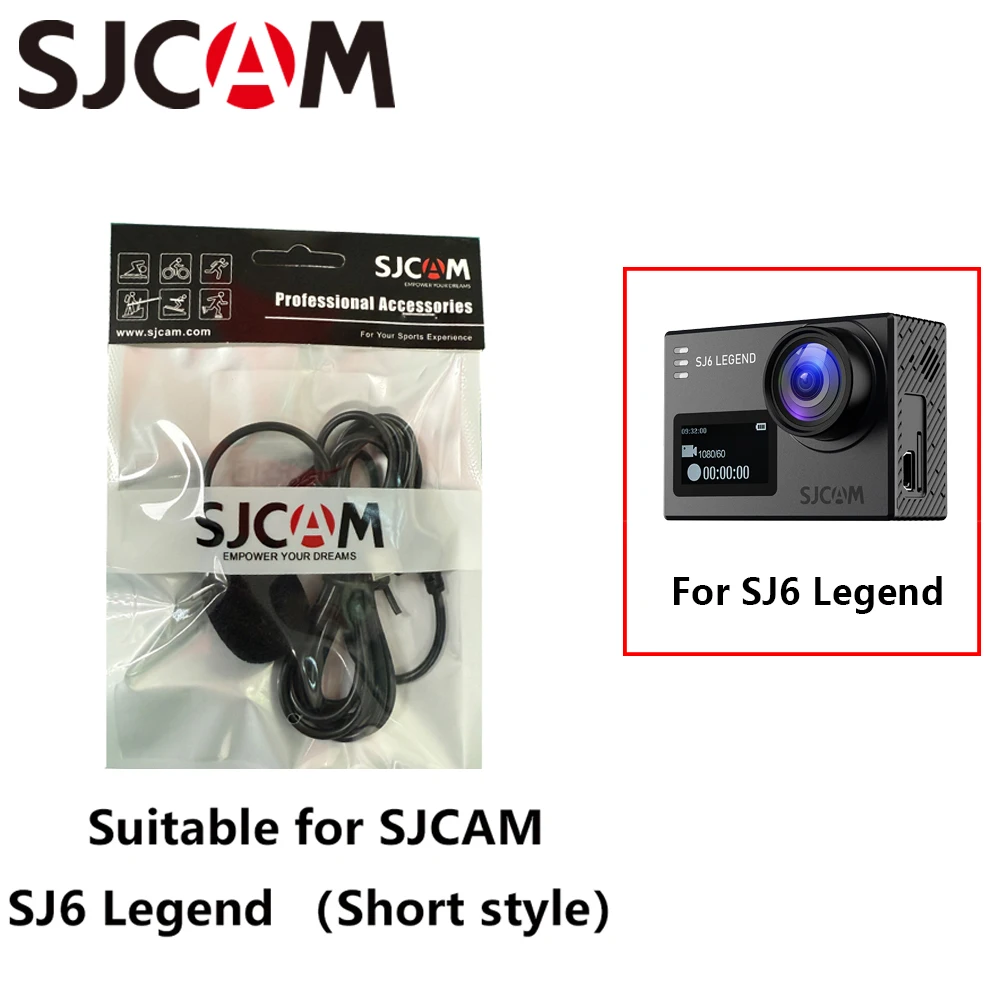 Фото Микрофон SJCAM для экшн-камер с физическим шумоподавлением, проводной, на прищепке, подходит для SJ6, SJ8, SJ10 PRO, SJ20, C200, C200 PRO №5