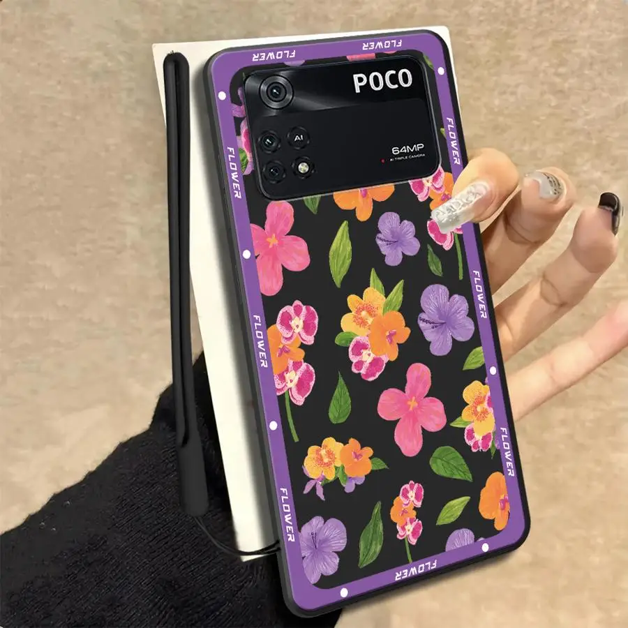 Мягкий чехол-накладка Fruit Flowers для Xiaomi Poco F5 F3 X4 X3 Pro C71 C85 F4 X3 NFC (art.: 3920d9c5541cc) - 3920d9c5541cc