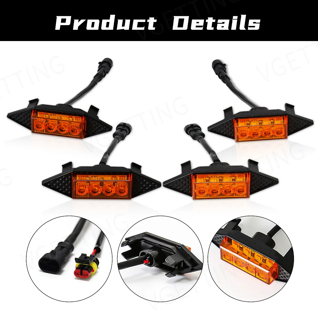 Передняя Решетка Для Автомобильных Дневных Ходовых Огней 300 GWM Желтого Цвета