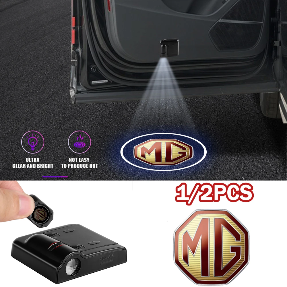 

1/2PCS LED Car Door Emblem Light Welcome Lamp Wireless Laser Projector For MG ZS GS 3 5 6 7 HECTOR 350 550 996R 90S 995 ZT HS ZR