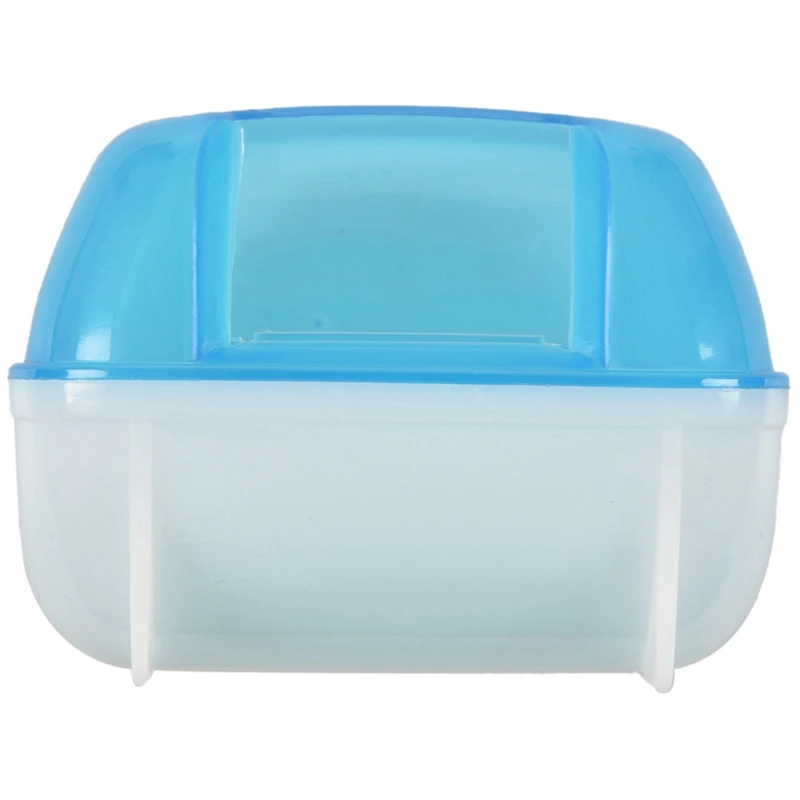 

4X Pet Hamster Bathroom Bath Sand Room Sauna Toilet Blue White 10X7x7cm