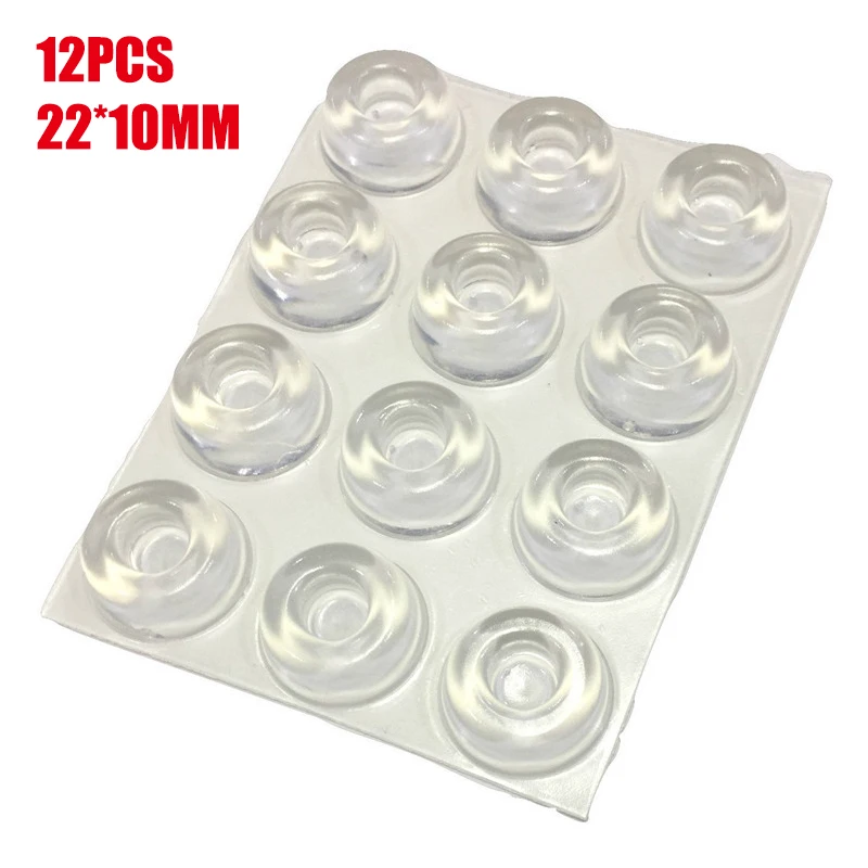 

12 Pcs Clear Self Adhesive Stopper Rubber Damper Buffer Cabinet Bumpers Silicone
