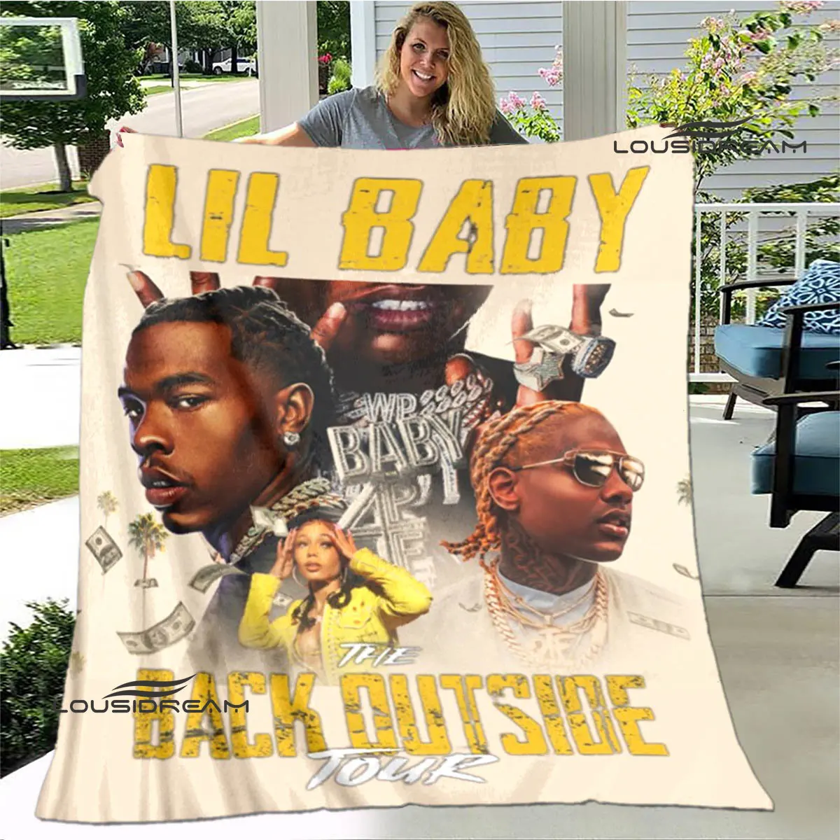 Одеяло детское с принтом в стиле хип-хоп