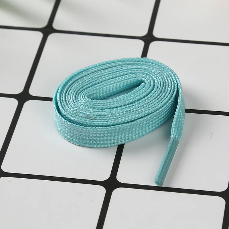 1 Pair Flat Shoelaces For Sneakers 8mm Fabric Shoe Laces Color Shoe Lace Boot Laces For Shoes Classic Soft Shoestrings