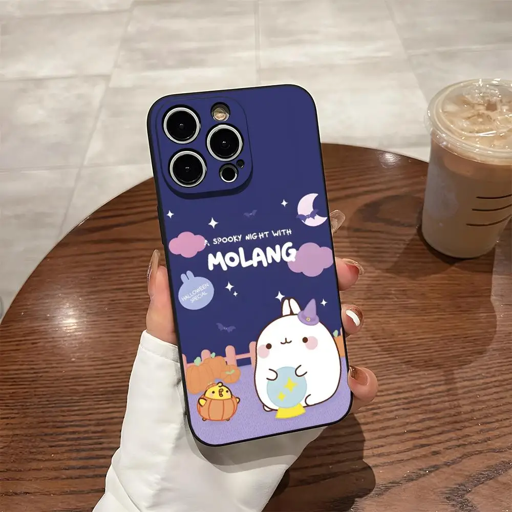 Чехол для телефона с мультяшным котом M-Molangs для iPhone 16 Pro Max, 14, 12, 15 Plus, 17 Pro Max, 13 Pro, 11, Xr, X, Xs Plus, задняя крышка (art.: 3920dbd92d009) - 3920dbd92d009