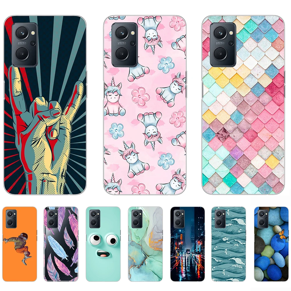 

Case for Realme 9i Luxury Women's Cute 6.6inch shockproof Shell Tpu ultra thin Fundas Coque Bumper non-slip Half-wrapped Case