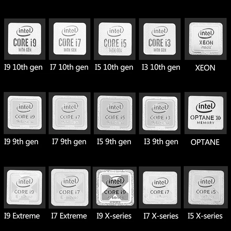 Ноутбук 10-го поколения Intel Core I9 I7 I5 I3 металлическая наклейка с логотипом для дома