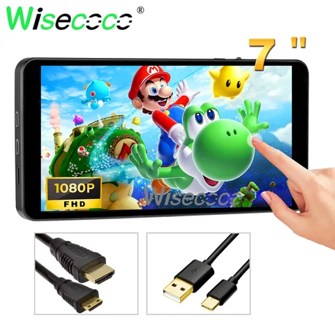 7-дюймовый сенсорный экран FHD 1920x108 0 ЖК-дисплей Raspberry Pi портативный монитор 60 Гц USB-C сенсорная панель