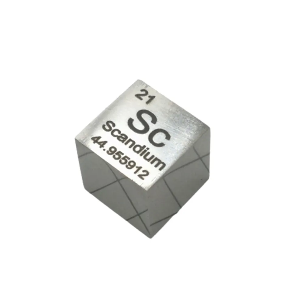 

1pc 10mm(0.4'') Mirror Polished Scandium (Sc) Metal Cube 99.9% Pure for Element Collection