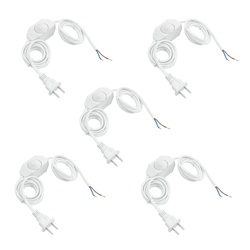 

Hot YO-5X White Lamp Power Cord W Dimmer Switch AC 250V/110V US Plug