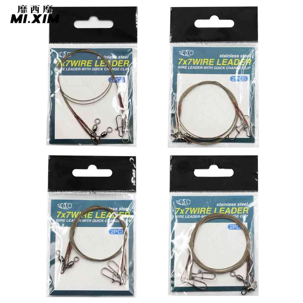 

2 шт., рыболовная леска из нержавеющей стали, 30-70 см