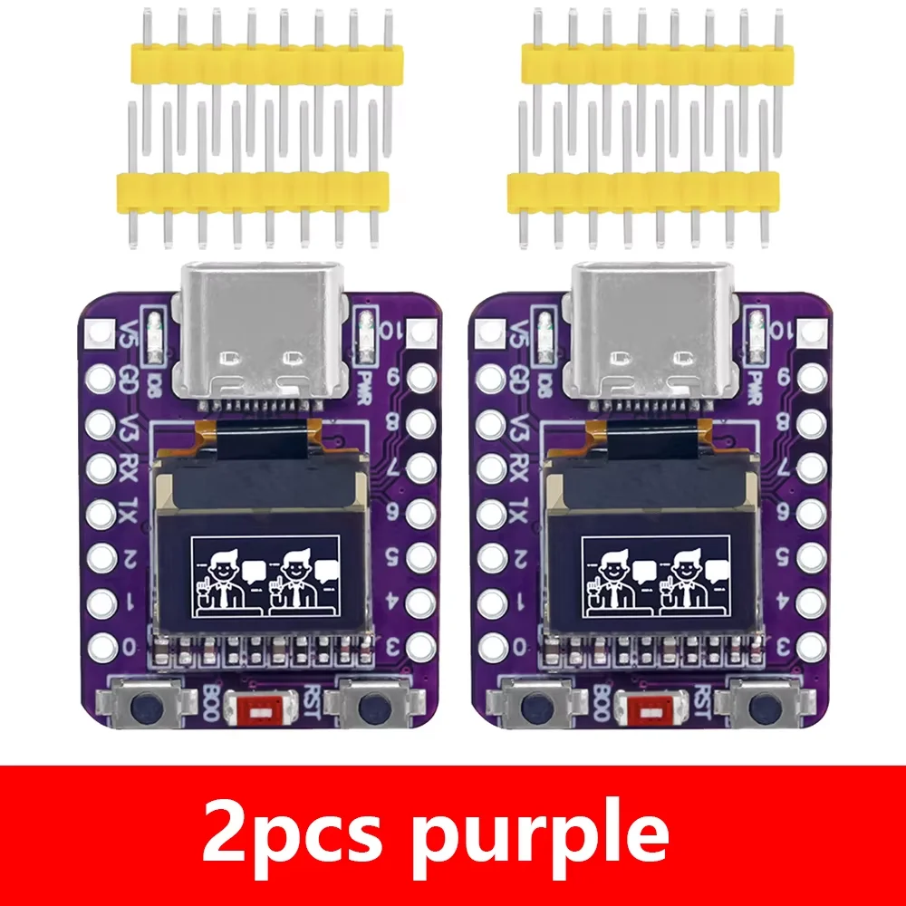 Фото Плата разработки MINI ESP32-C3 с модулем Wi-Fi 2.4G и Bluetooth 4, 0.42-дюймовым OLED-дисплеем, 4 МБ флеш-памяти, керамической антенной, USB Type-C, ESP32 C3 №4