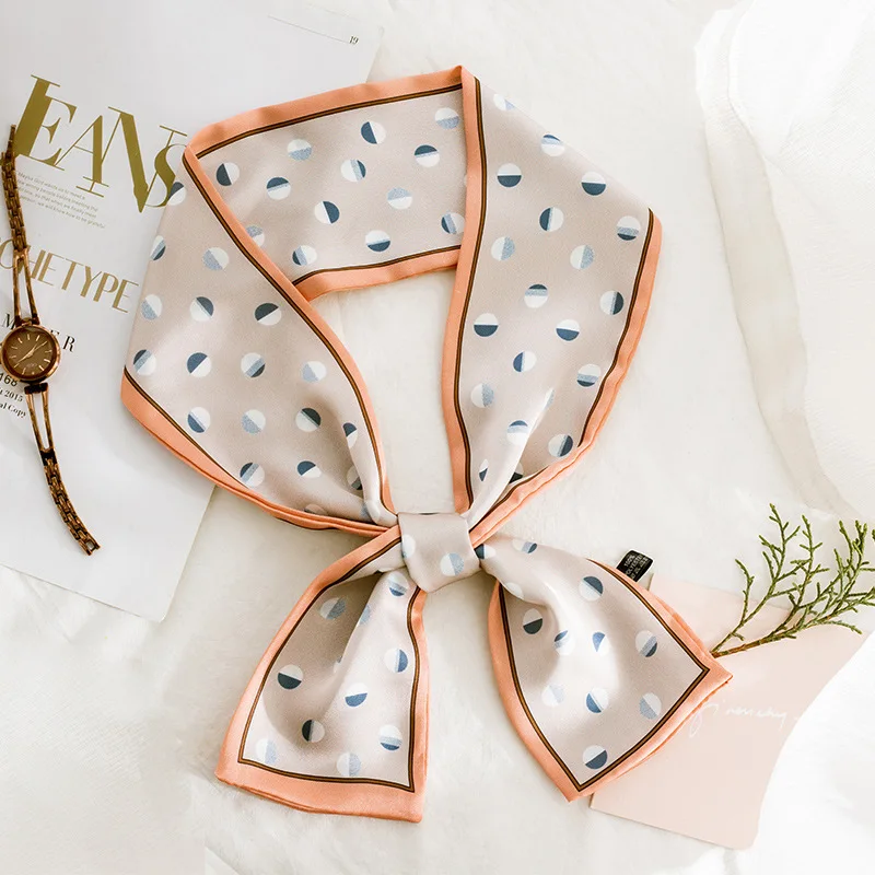 

2021 new ins ribbon Korean small silk scarf women's spring and summer thin long scarf fashion versatile hair belt baby