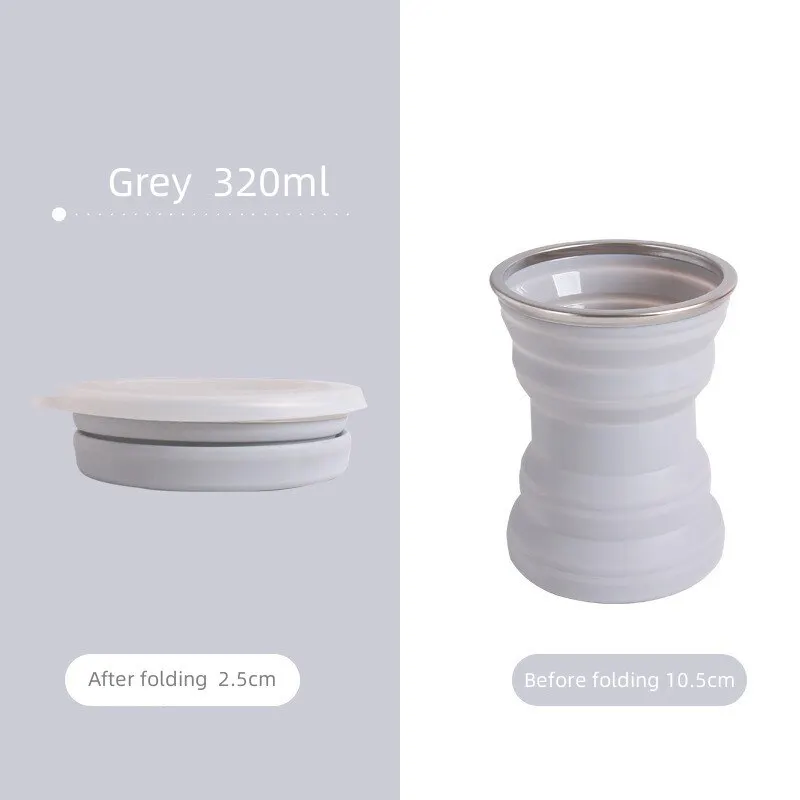 

Складная силиконовая чашка с ремешком