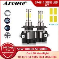 2pcs h7 led canbus h4 h11 hb3 9005 hb4 9006 hb4 led headlight 50w 10000lm 6000k cob led car light bulbs auto headlamp lamp m5