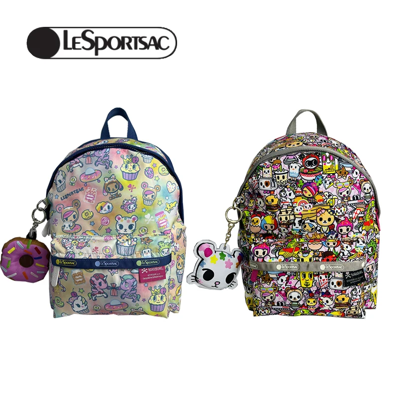 

Kawaii Lesportsac Pokemon рюкзак Пикачу Милая аниме женская сумка большой емкости с принтом для отдыха путешествий Сумка-тоут на плечо подарок для деву...