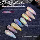 Цветной магнитный гель 8 мл, Радужный Блестящий лак для ногтей, удаляемый замачиванием, УФ-гель, сверкающий лазер Auroras, DIY, дизайн ногтей, TSLM1